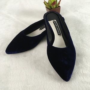 Alice + Olivia Mules Blue Velvet Size 36 (Us 6 )